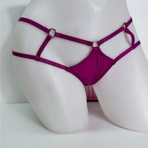 🔥Victoria's Secret Purple Strappy Panties cheeky Sz M NWT
